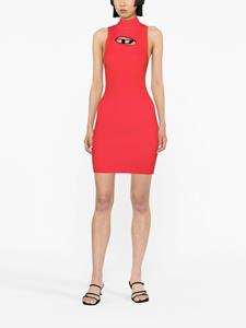 Diesel Short dress with cut-out and logo plaque - Rood