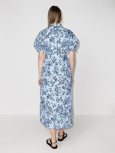 Erdem Midi-jurk met print - Blauw