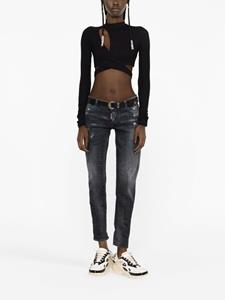 Dsquared2 distressed-effect low-rise jeans - Zwart