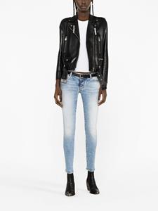 Dsquared2 whiskering-effect low-rise skinny jeans - Blauw