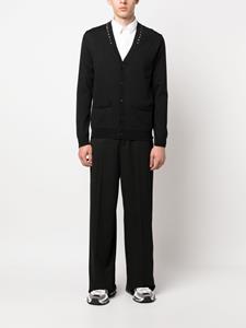Valentino Rockstud-embellished wool cardigan - Zwart