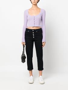 DONDUP high-waisted cropped jeans - Blauw