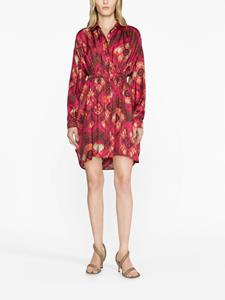 Ulla Johnson Jude printed silk shirtdress - Roze