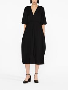 Fabiana Filippi Midi-jurk met V-hals - Zwart