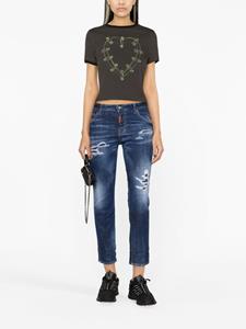 Dsquared2 mid-rise distressed skinny jeans - Blauw