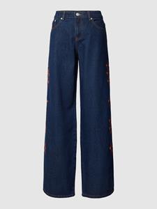 REVIEW Jeans met motiefstitching, model 'STARS'