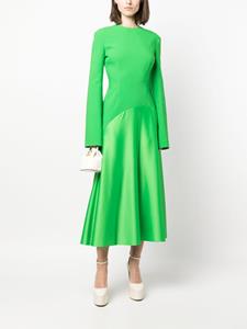 Solace London Gaia flared midi dress - Groen