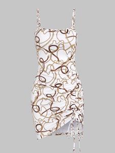 Zaful Asymmetrisches Kleid mit Kettenmuster