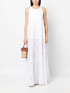 Kiton Midi-jurk met geperforeerd detail - Wit