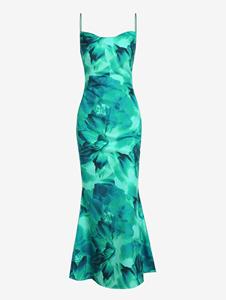Zaful Women's Sexy Cowl Neck Spaghetti Strap Backless Floral Print Bodycon Maxi Long Party Vegas Going Out Dress