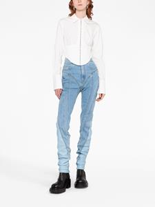 Mugler Spiral high-rise skinny jeans - Blauw