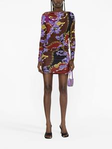 Versace Barocco-print minidress - Paars