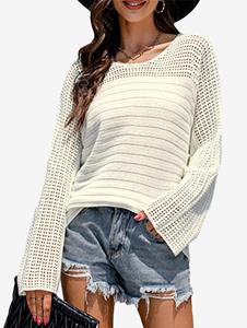 Rosegal Plus Size Ribbed Open Knit Sweater