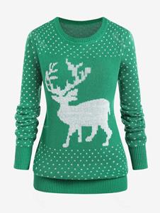 Rosegal Plus Size Elk Christmas Sweater