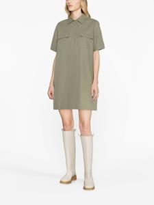 APC short-sleeve cotton shift dress - Groen