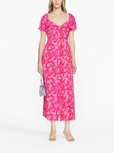 Rixo Briella floral-print midi dress - Roze