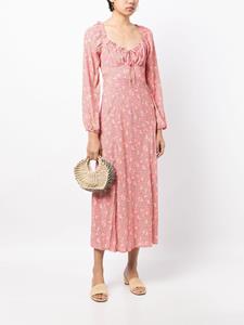 Rixo Olimani floral-print midi dress - Roze