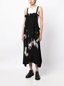 Y's floral-print midi dress - Zwart