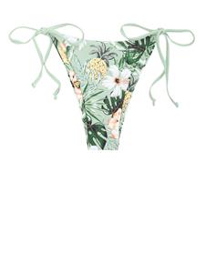 Zaful Blumen Blätter Gebundener Seitliche Bikini Unterteile