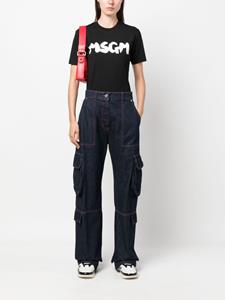 MSGM cargo-pocket denim jeans - Blauw