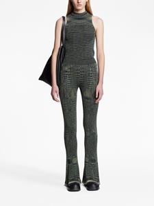 Proenza Schouler White Label Space Dye ribbed-knit trousers - Blauw