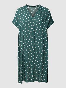 Opus Knielange jurk van viscose met ribane dots, model 'Wularo'