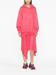 Diesel D-Roller hoodie-style asymmetric midi dress - Roze