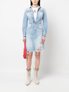 Dsquared2 distressed denim dress - Blauw