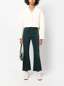 Closed cropped straight-leg jeans - Groen