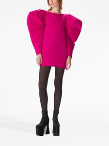 Nina Ricci gathered-sleeves taffeta dress - Roze