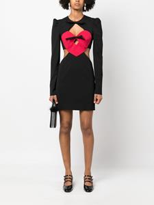 MOSCHINO JEANS heart-motif cut-out minidress - Zwart