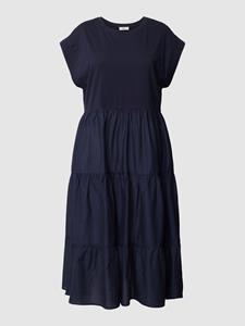 S.Oliver Knielange jurk van katoen in laagjeslook
