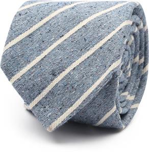 Suitable Krawatte Leinen Streif Blau -