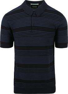Scotch and Soda Structure Knitted Polohemd Navy