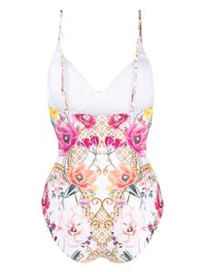 Camilla Destiny Calling floral-print swimsuit - Wit
