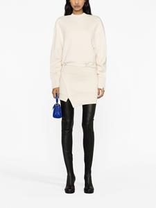 The Attico Ivory asymmetric sweater dress - Beige
