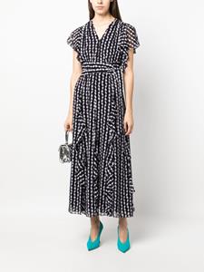 DVF Diane von Furstenberg ruffled polka-dot wrap dress - Zwart
