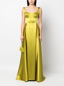 Atu Body Couture satin-finish pleated maxi gown - Groen