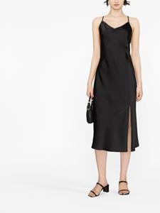 Claudie Pierlot Midi-jurk met gekruiste bandjes - Zwart