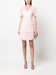 Needle & Thread Thea sequinned polka-dot minidress - Roze