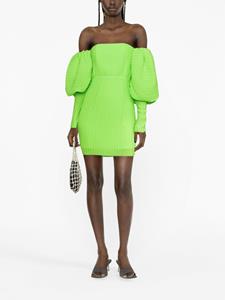 Solace London The Skye off-the-shoulder minidress - Groen