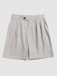 Zaful Lässige Shorts aus Baumwolle mit Streifenmuster