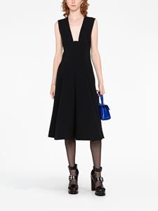 Versace sleeveless fluted dress - Zwart