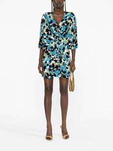 DVF Diane von Furstenberg printed twist-detail minidress - Blauw