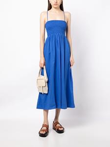 Faithfull the Brand Agolde cotton midi dress - Blauw