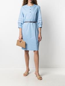 Peserico Midi-jurk met geplooide mouwen - Blauw