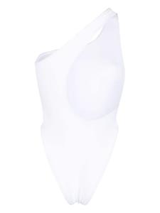 Louisa Ballou Plunge one-shoulder swimsuit - Wit