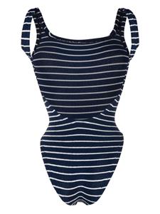 Hunza G striped square-neck swimsuit - Blauw