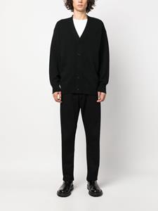 Roberto Collina V-neck merino-cashmere-blend cardigan - Zwart