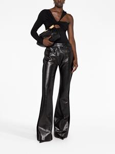 TOM FORD flared leather trousers - Zwart